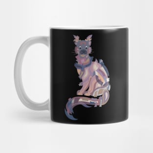 CAT STYLIZED ART PURPLE Mug